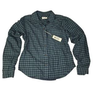 Alpine Design Flannel Shirt Women's XS Hike Plaid Green Navy NWT